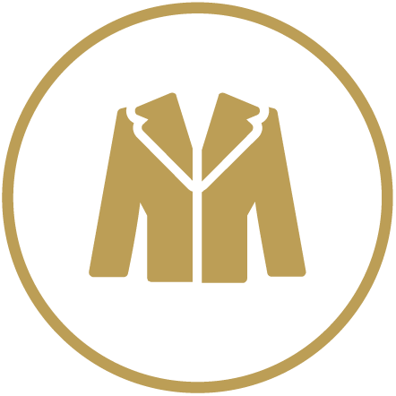 Didelis laidojimo drabužių asortimentas